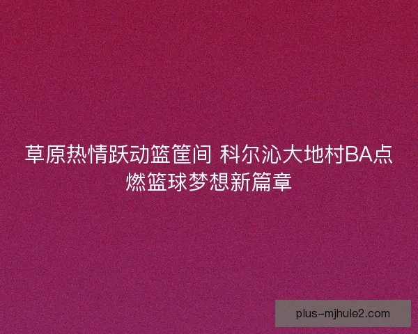 草原热情跃动篮筐间 科尔沁大地村BA点燃篮球梦想新篇章