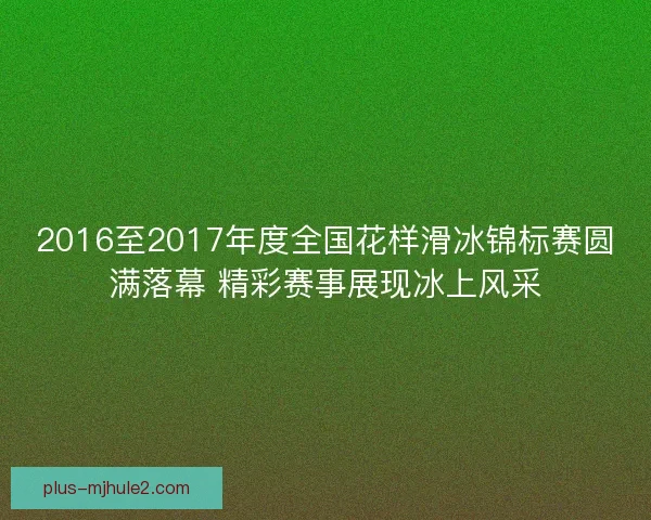 2016至2017年度全国花样滑冰锦标赛圆满落幕 精彩赛事展现冰上风采 2016至2017年度全国花样滑冰锦标赛圆满落幕 精彩赛事展现冰上风采